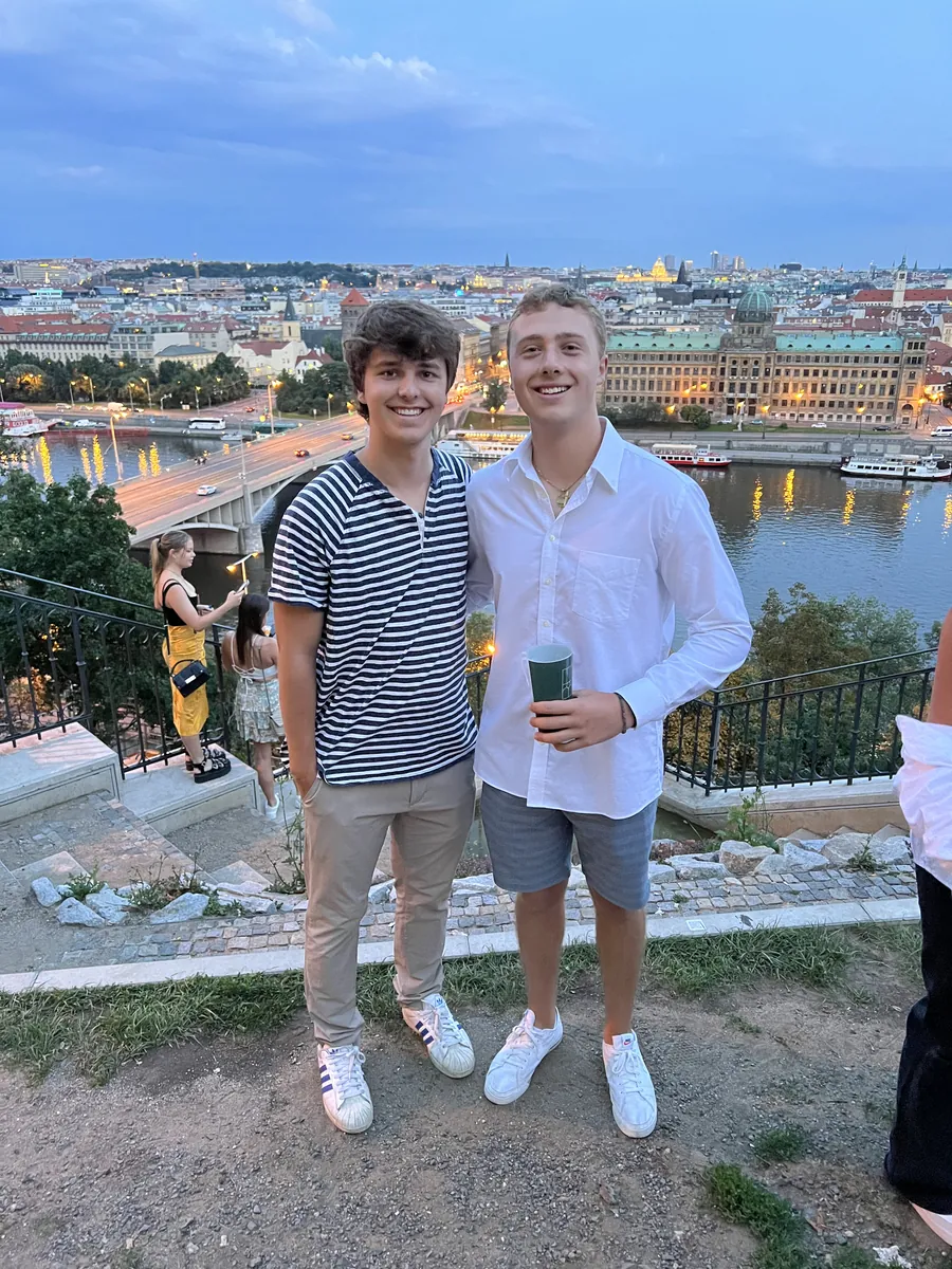 Brock Pivec overlooking Prague