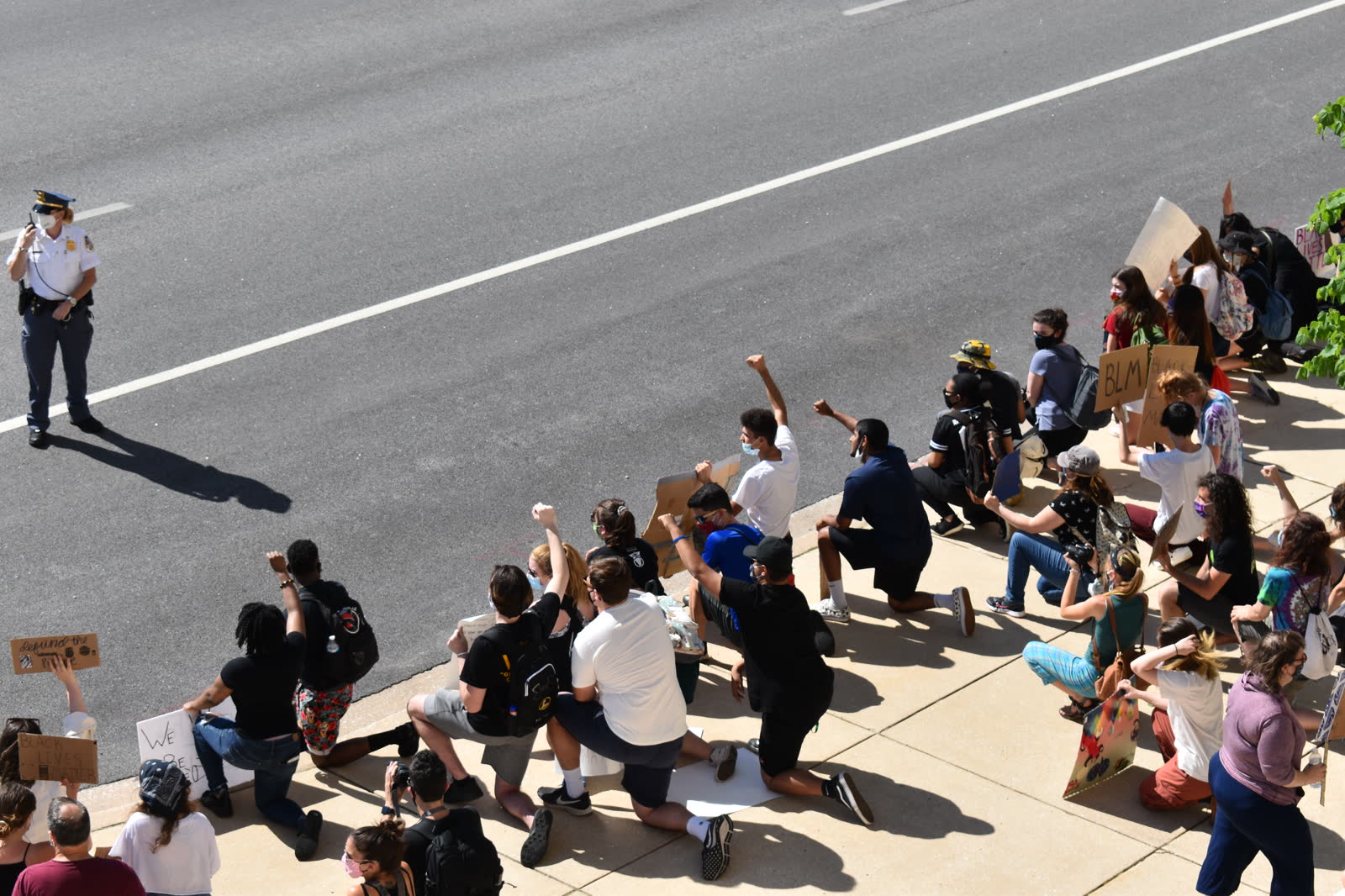 Documentary photograph from a 2020 protest