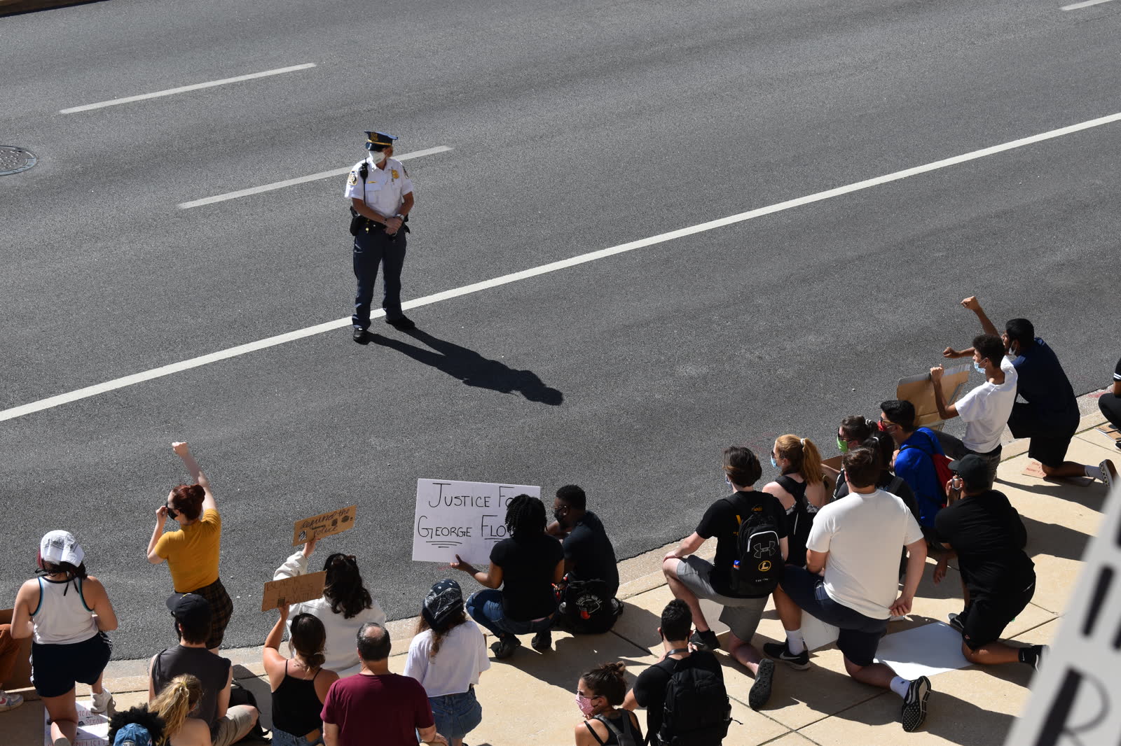 Documentary photograph from a 2020 protest